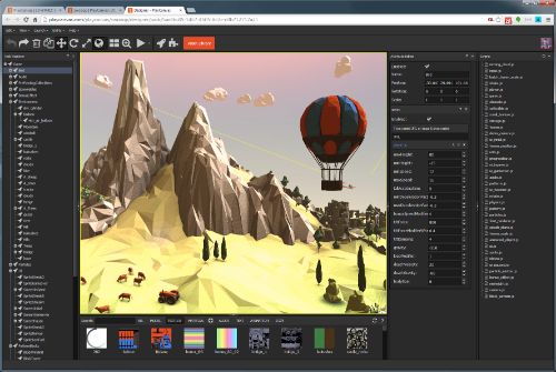 PlayCanvas editor screenshot.